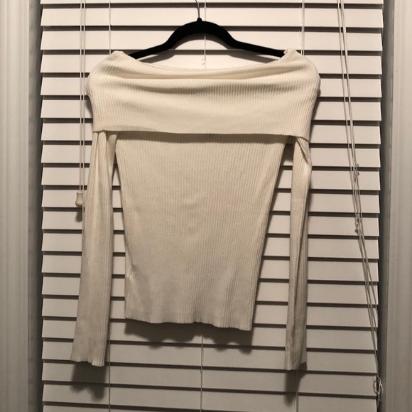 EXPRESS// off shoulder ribbed dress - Picture 2 of 2